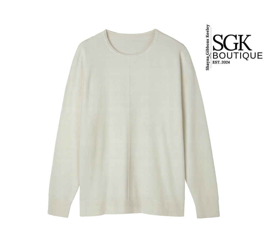 Ivory Front Seam Sweater