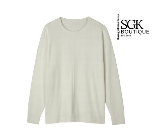 Ivory Front Seam Sweater