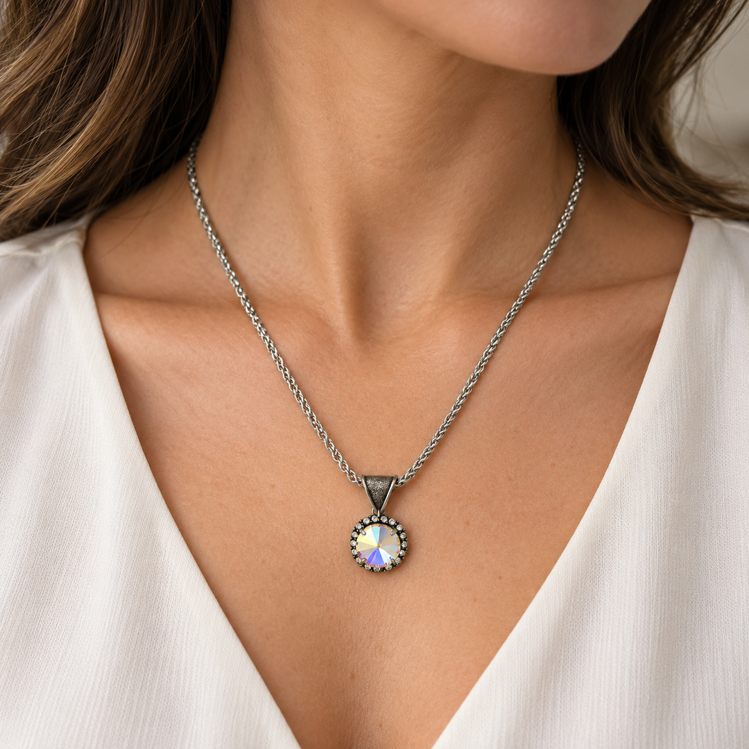 Round Crystal AB | Necklace