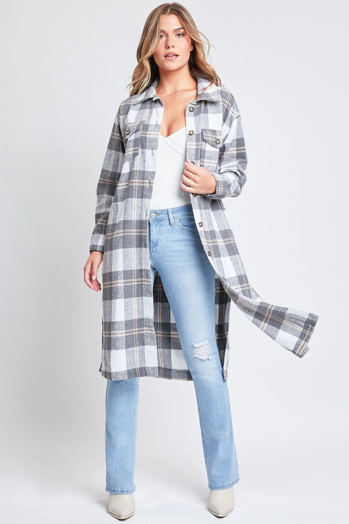 Plaid Shacket Duster