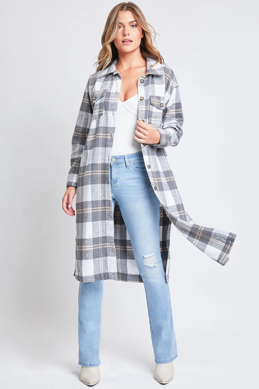 Plaid Shacket Duster