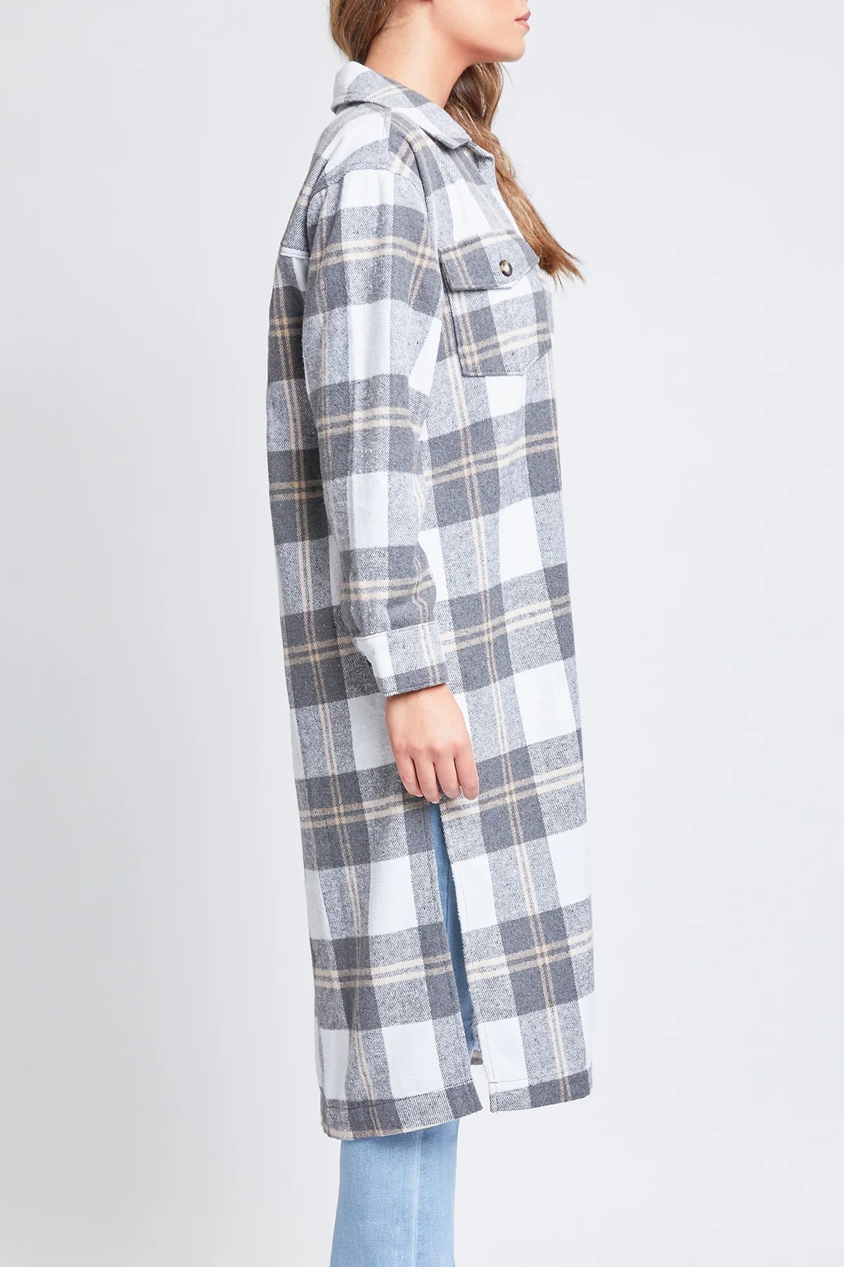 Plaid Shacket Duster