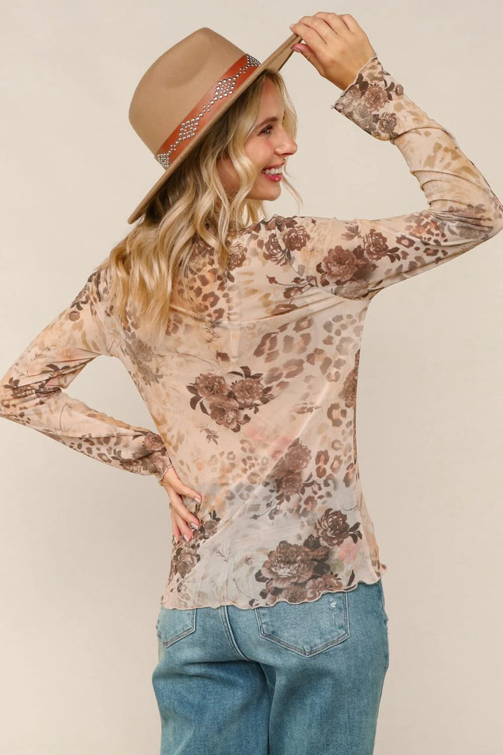 Leopard Sheer Top