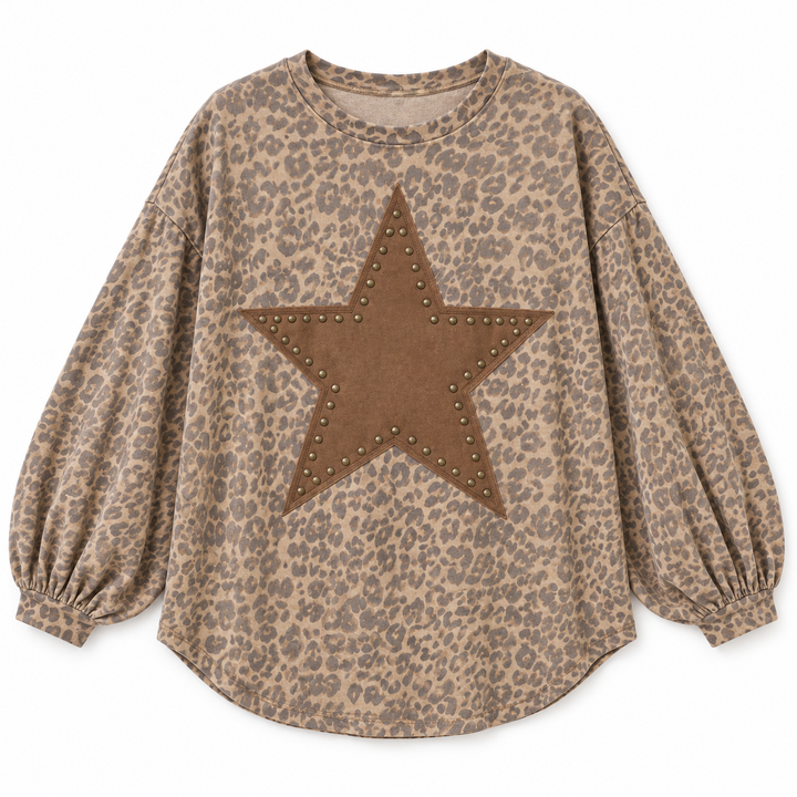 Leopard Print | Star Pullover