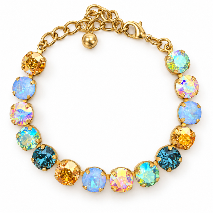 Gold Blue | Link Bracelet