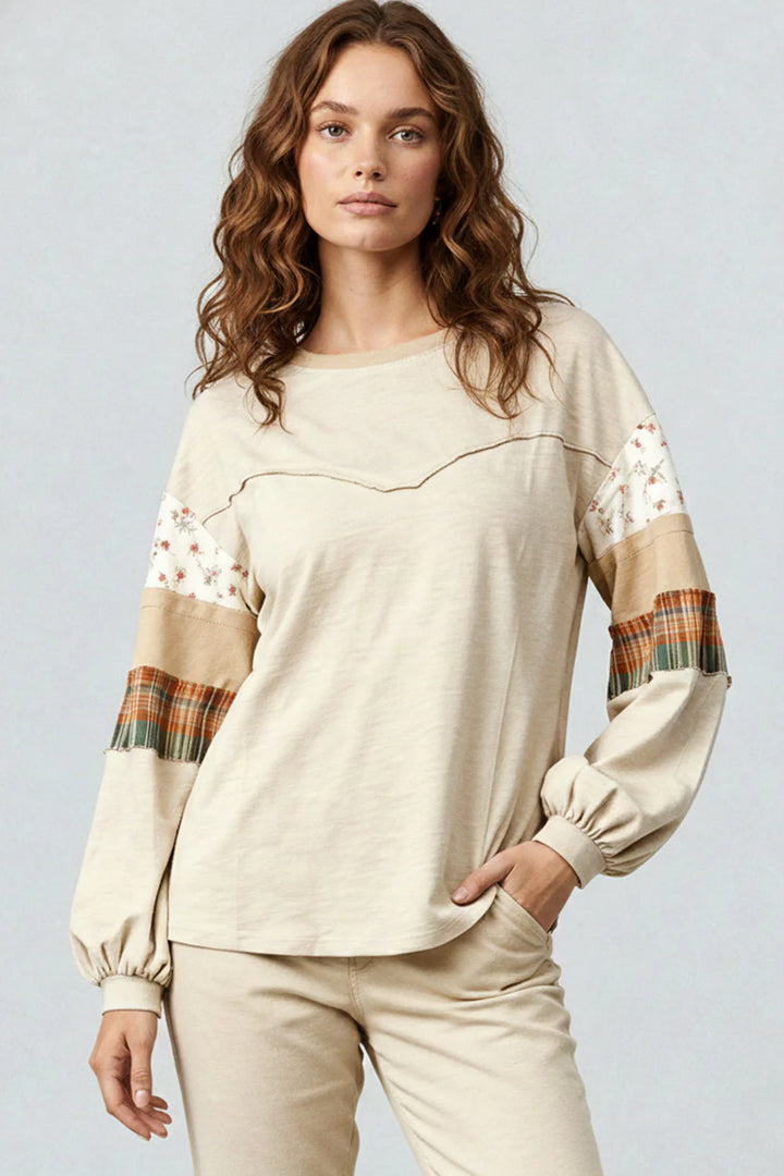 FINAL SALE | Check Color Block Top