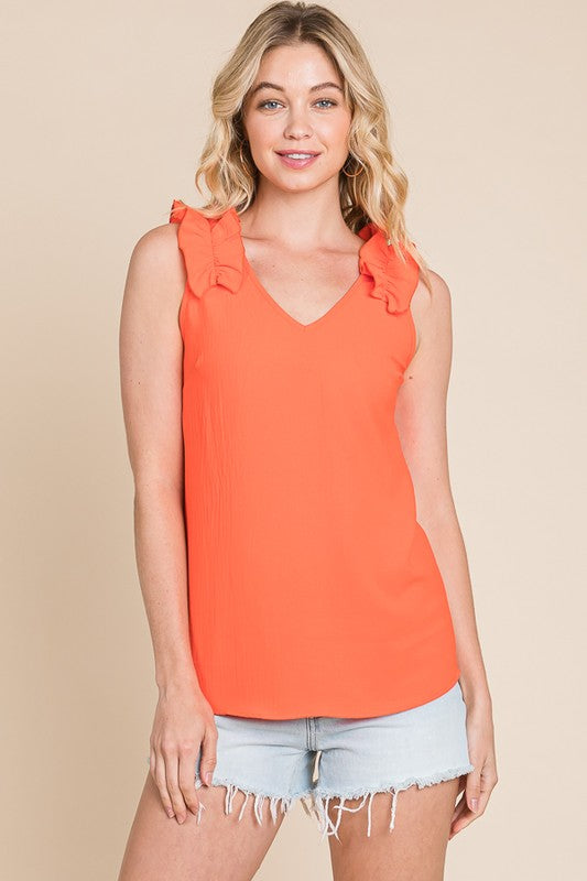 FINAL SALE: RUFFLE TANK