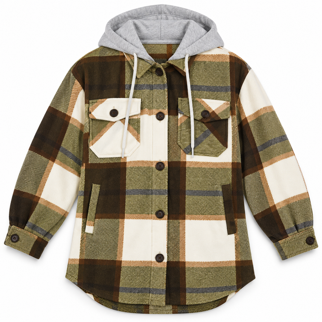 Plaid | Hoodie Shacket