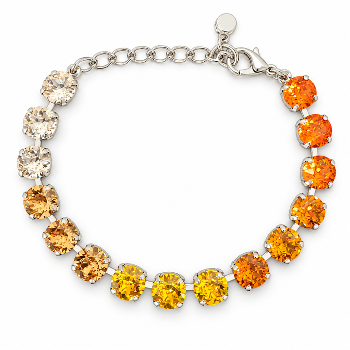 Silver Orange | Link Bracelet