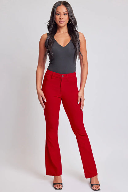 Ruby Red High-Rise Flare