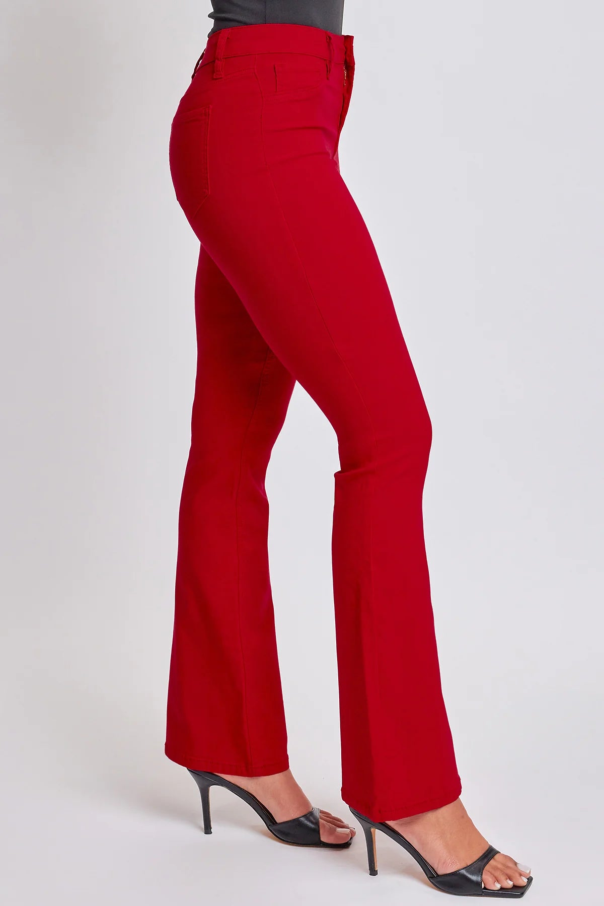 Ruby Red High-Rise Flare