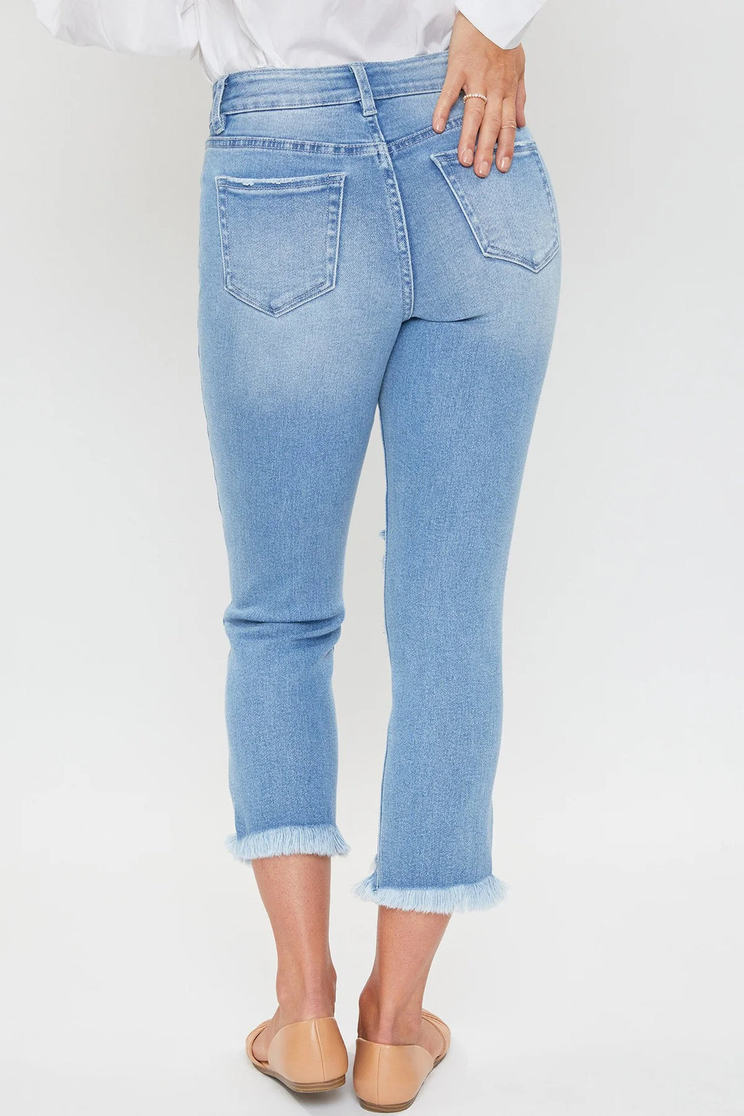 Final Sale | Petite | Destroyed Crop Jeans