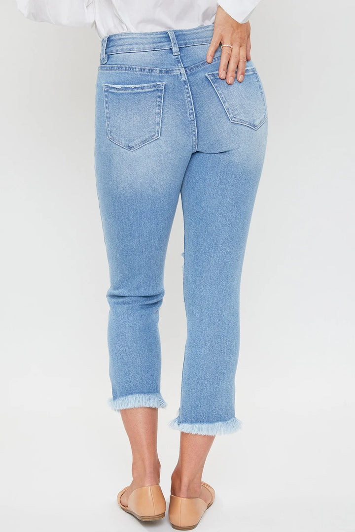 Final Sale | Petite | Destroyed Crop Jeans