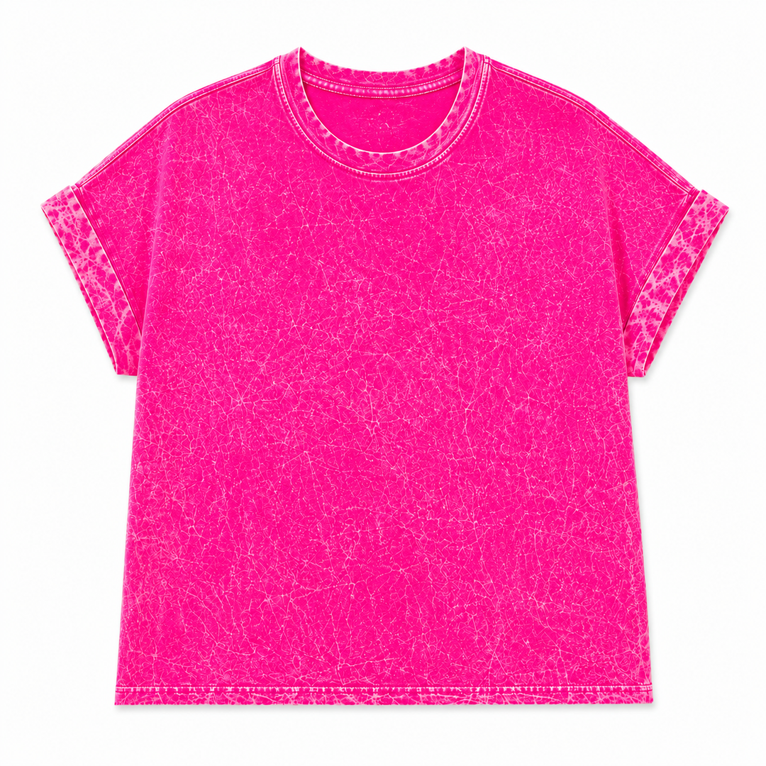 Pink t-shirt on a white background