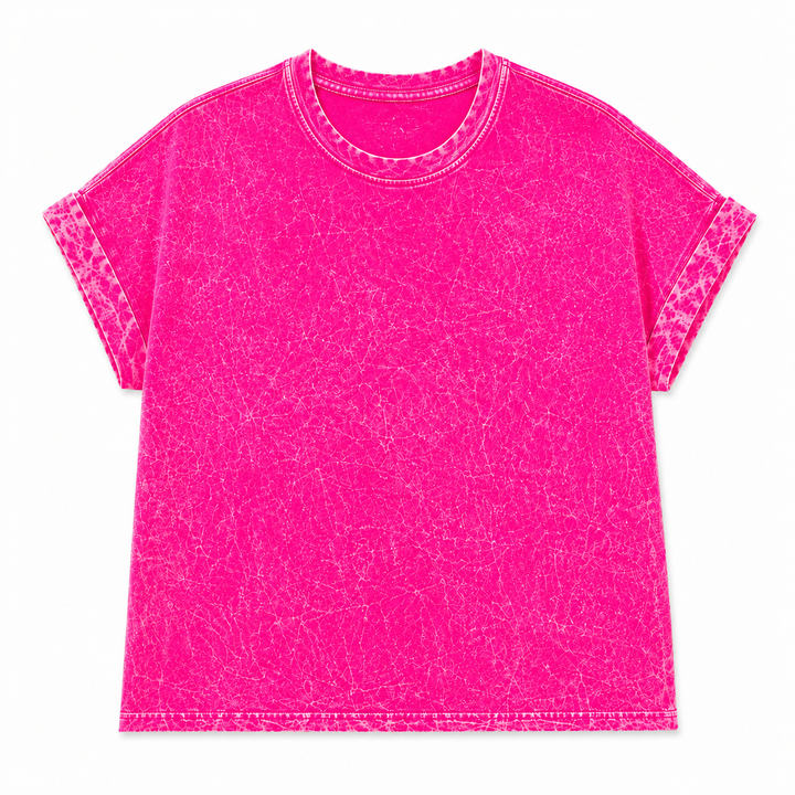 Pink t-shirt on a white background