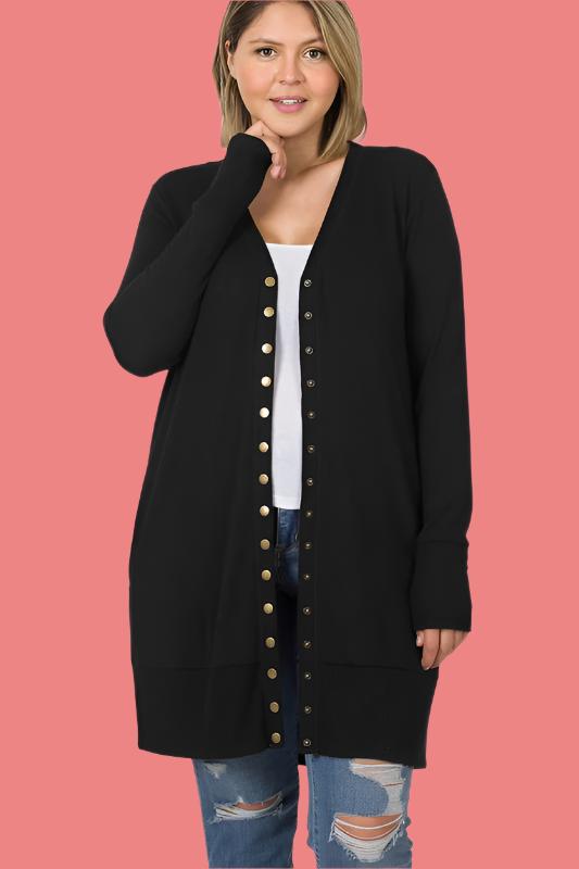 SNAP BUTTON CARDIGAN