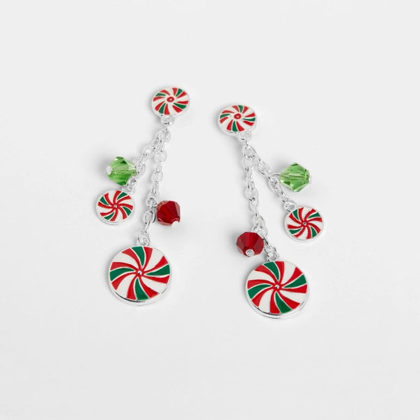 Peppermint Swirl Dangles