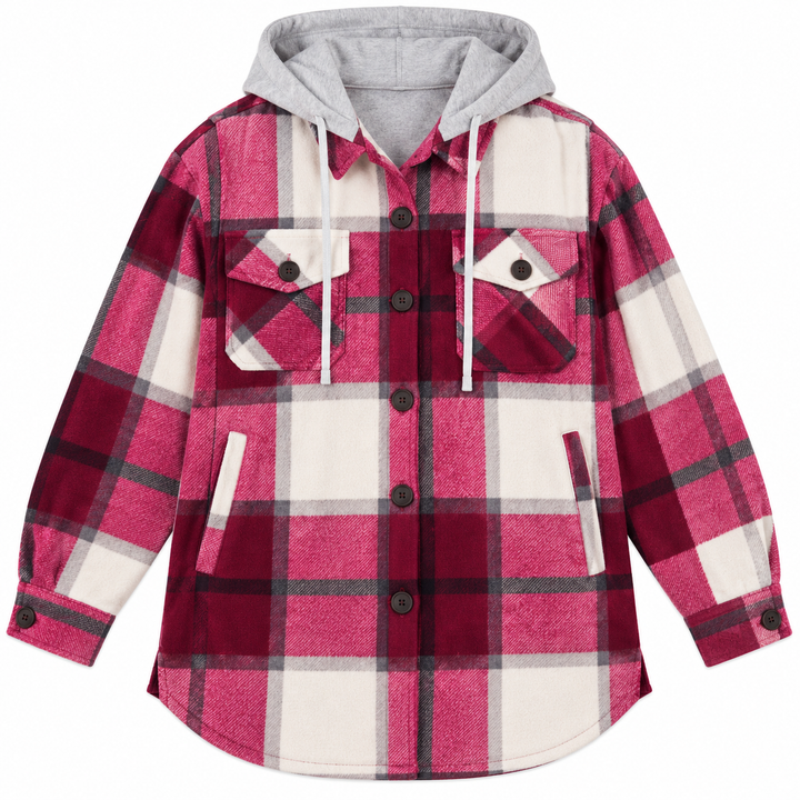 Plaid | Hoodie Shacket