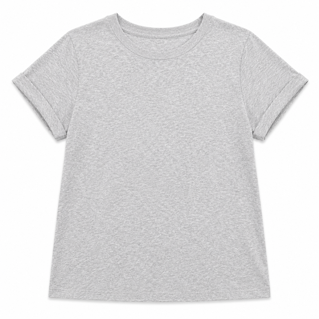 Gray t-shirt on a white background