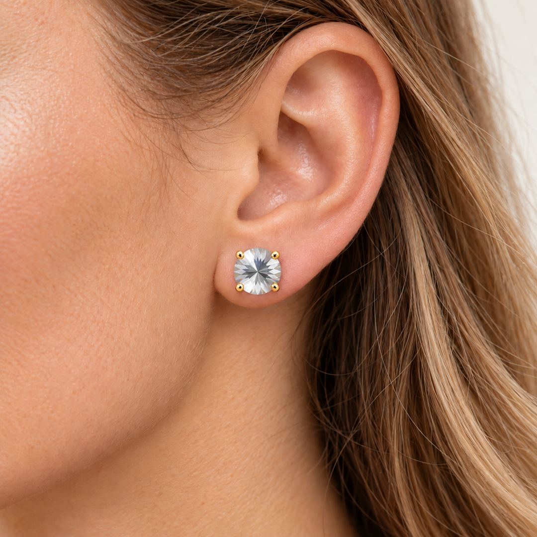Gold Clear | Crystal Stud
