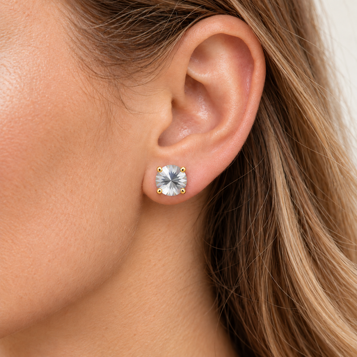 Gold Clear | Crystal Stud