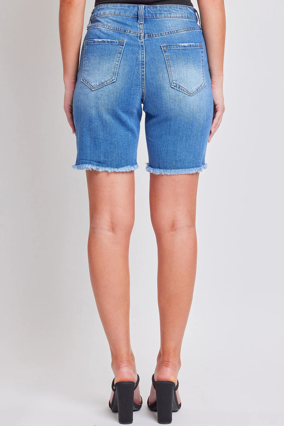 FINAL SALE | High-Rise Frayed Hem Shorts