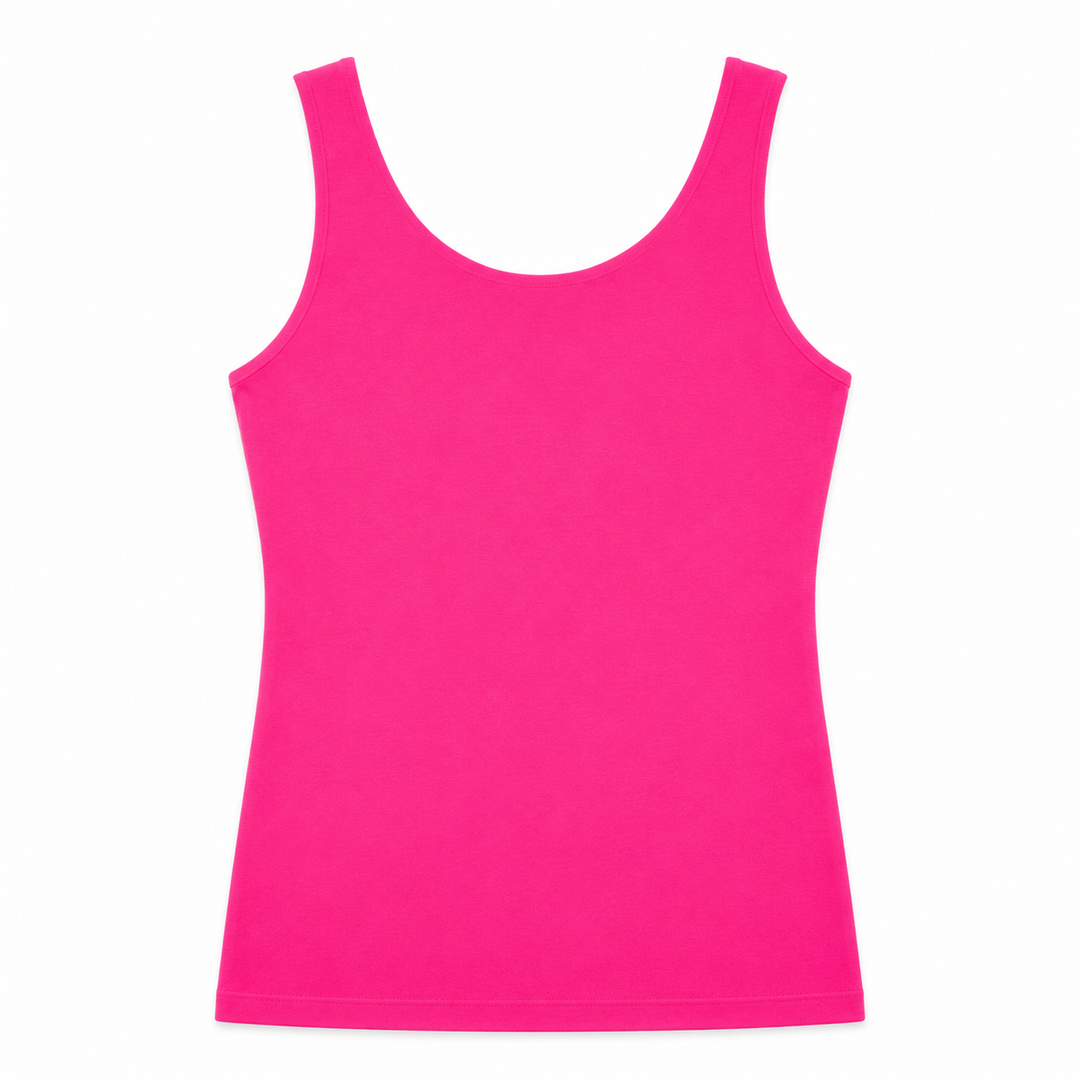 Pink tank top on a white background