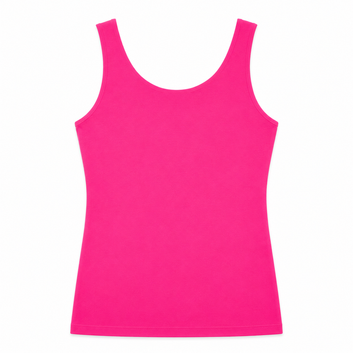 Pink tank top on a white background