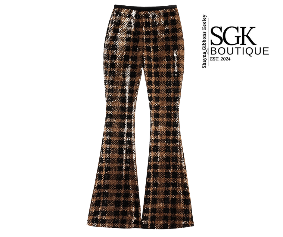 Sequin Checkered Flare