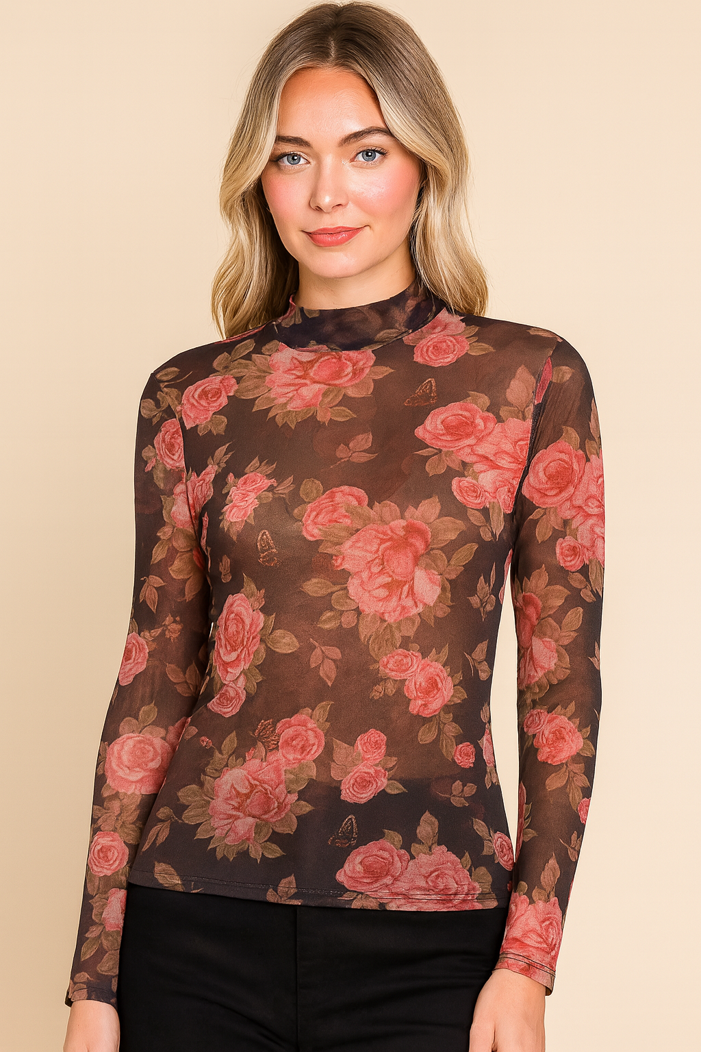 SHEER ROSE PRINT