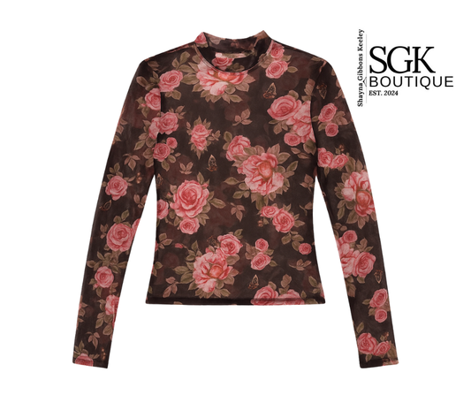 SHEER ROSE PRINT