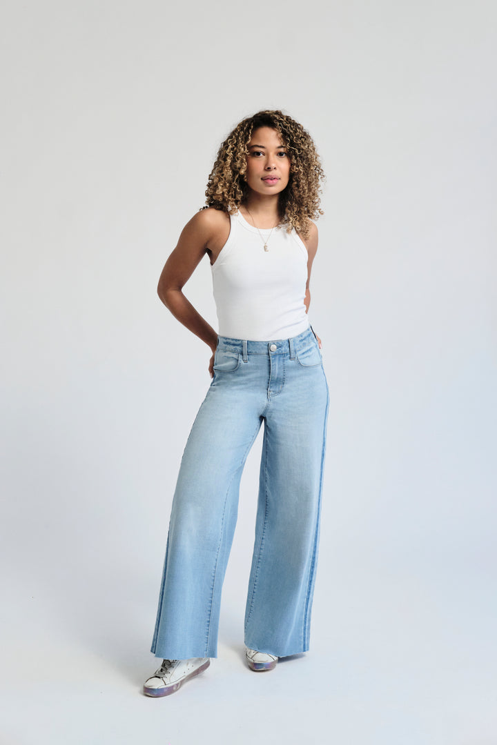 Side Stripe | Wide Leg Denim