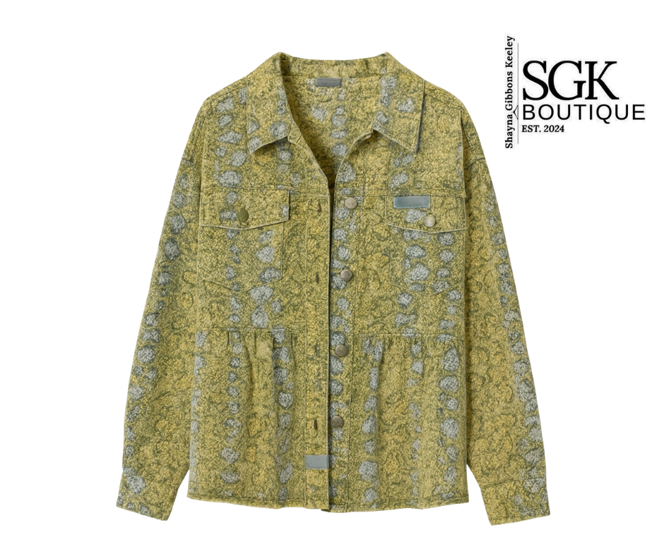 FINAL SALE|Animal Print Peplum Jacket