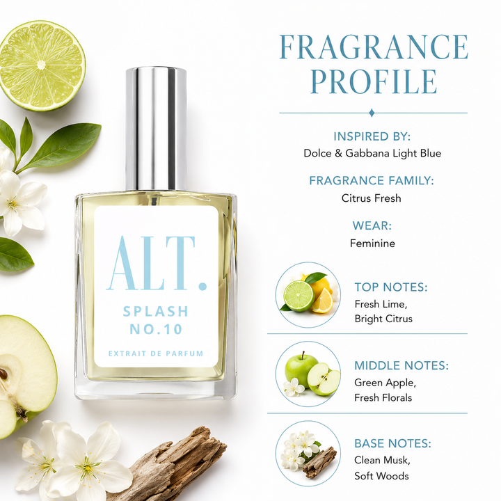 A perfume bottle labeled ALT. Splash No.