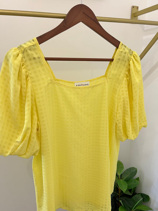 FINAL SALE: SQUARE PLAID BLOUSE