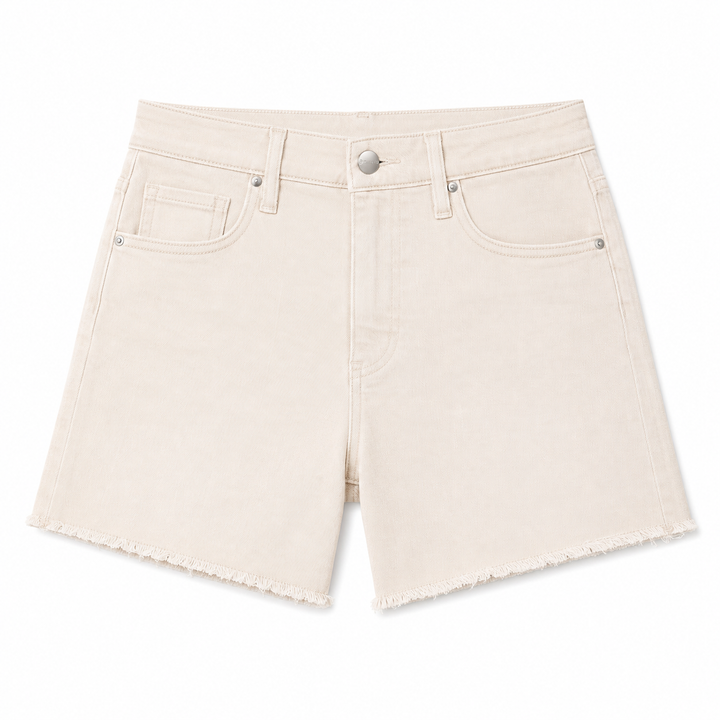 Beige shorts on a white background