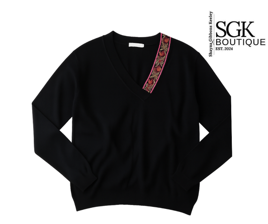 Jeweled Side Sweater