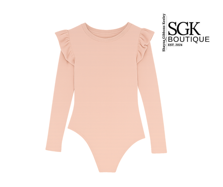 Final Sale | Sweater Ruffle Bodysuit