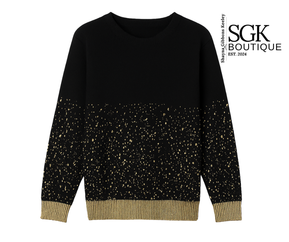 Gold Trim Sweater