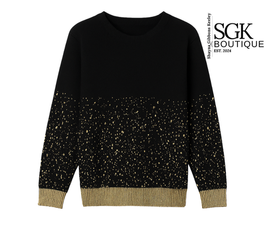 Gold Trim Sweater