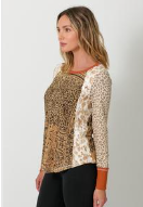 Animal Print Knit Top