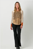 Animal Print Knit Top