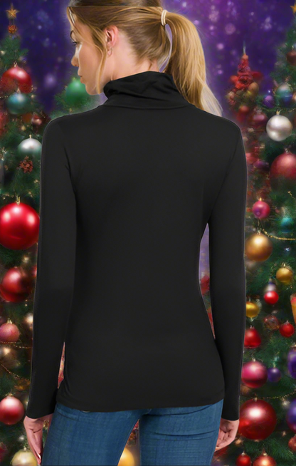 Microfiber Mock Neck Top