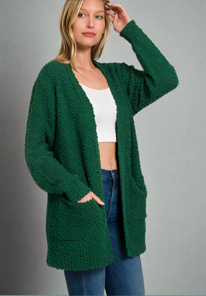 FINAL SALE: POPCORN SWEATER CARDIGAN