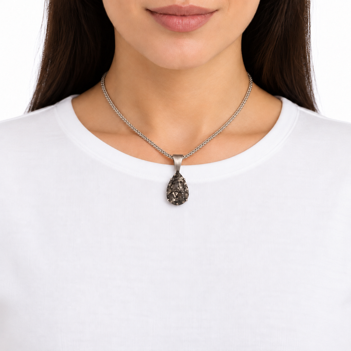 Pear Crystal Patina | Necklace