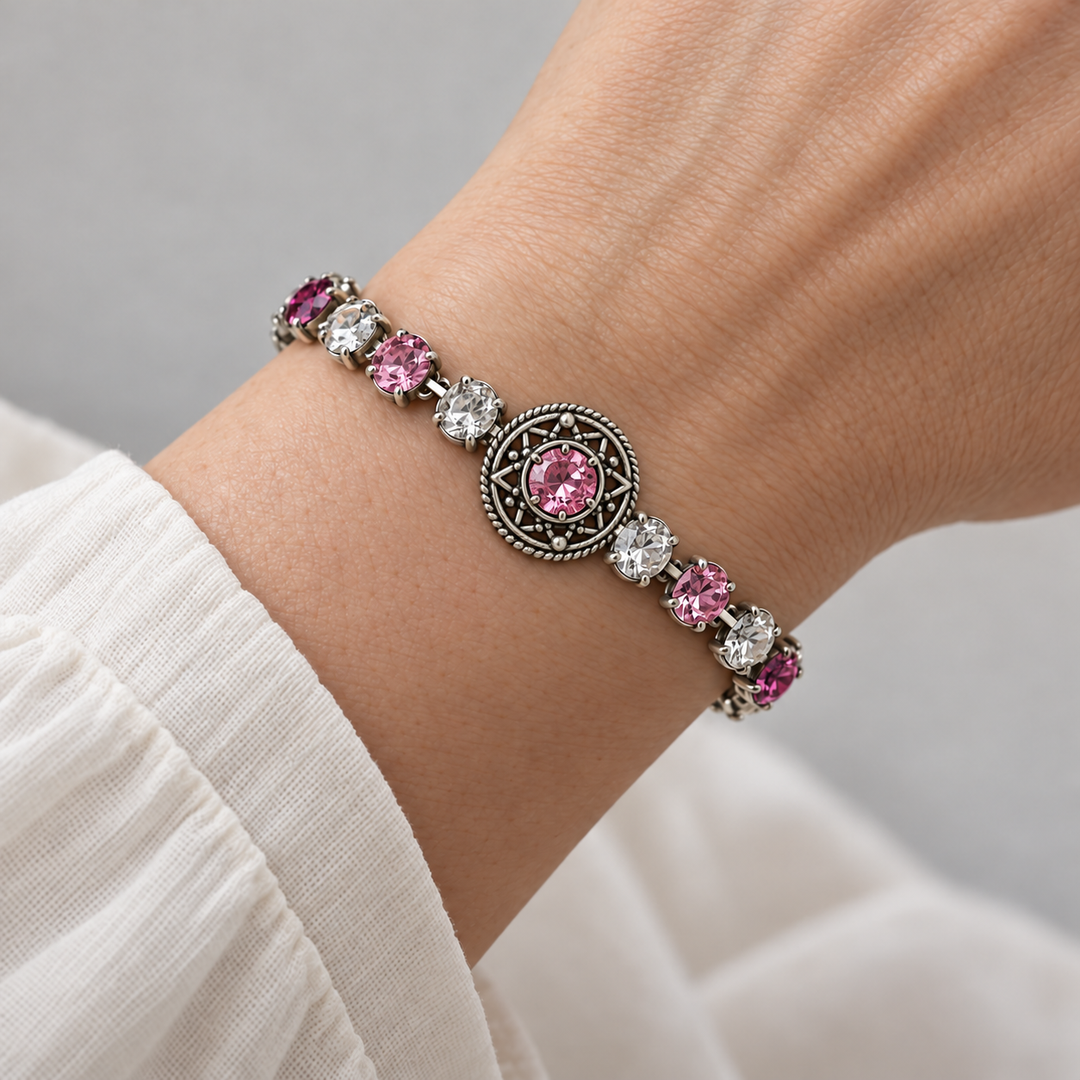 Pink Silver | Link Bracelet