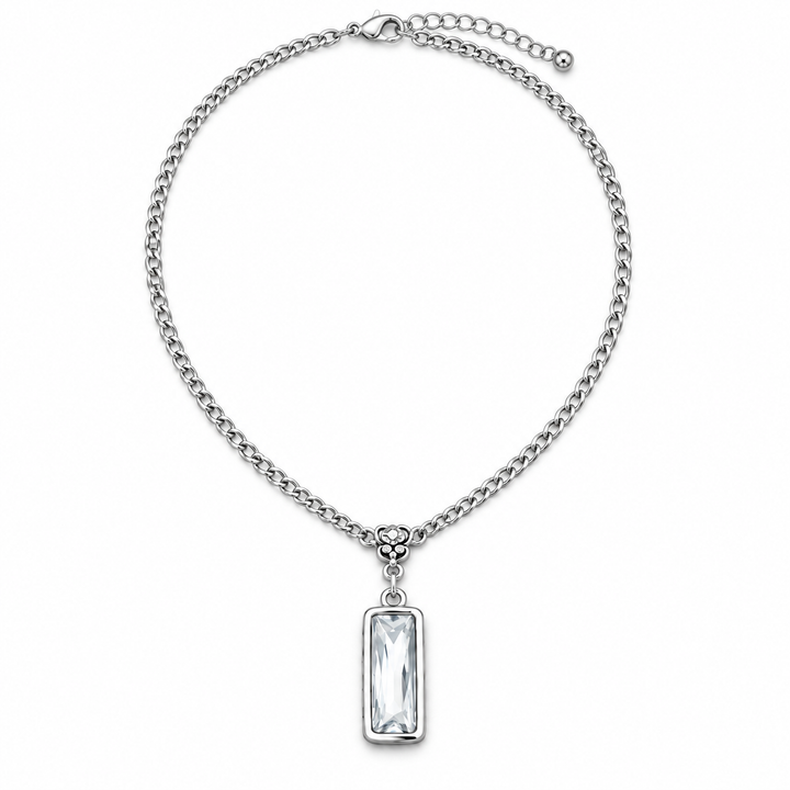 Crystal Stone | Rectangular Necklace