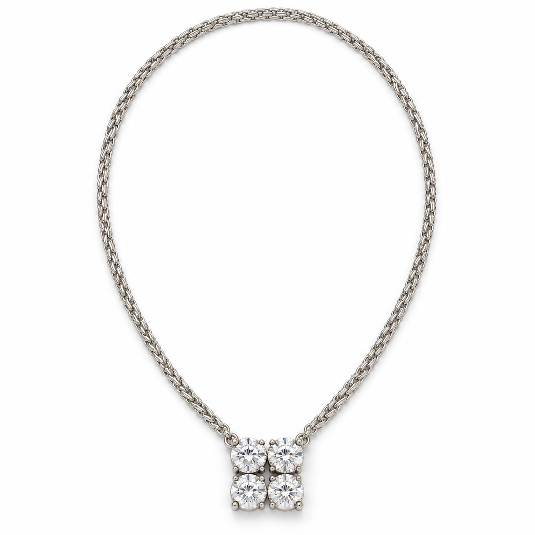 Clear Crystal Cluster | Necklace