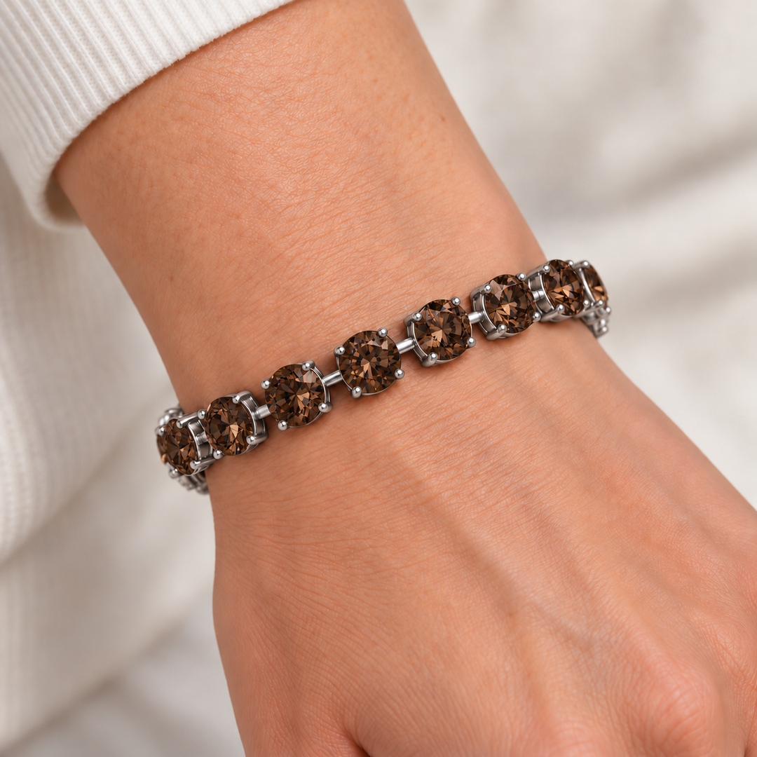 Brown Silver | Link Bracelet