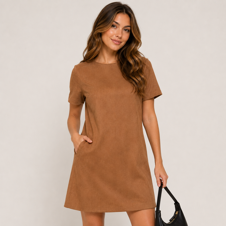 Faux Suede | Shift Dress